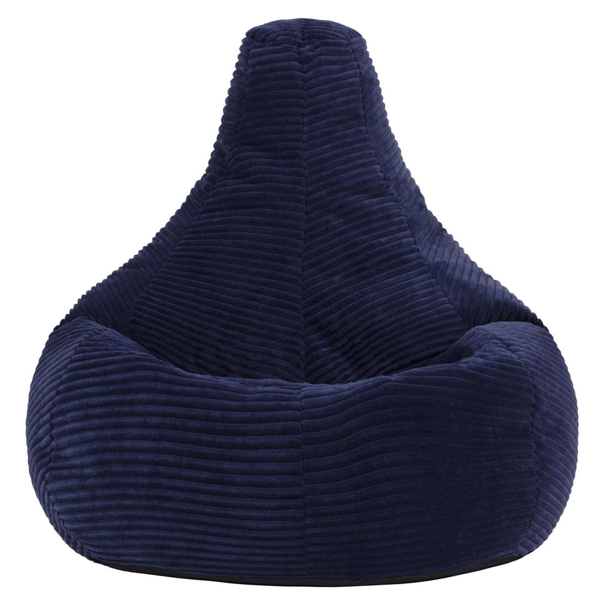 SITZSACK für Kinder Sessel aus Cord 2-tlg. - Dunkelblau, Textil (69/59/65cm) - icon