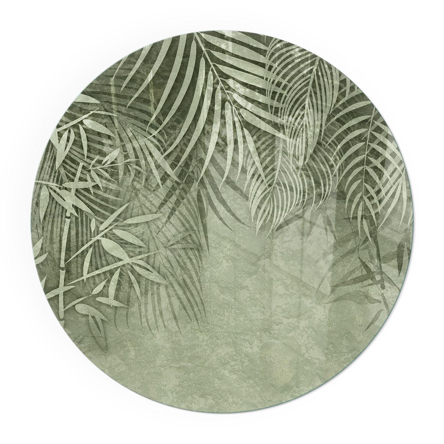 GLASPLATTE für Kamin Ø 90 cm - Grün, Glas (90/90/0.4cm) - TULUP