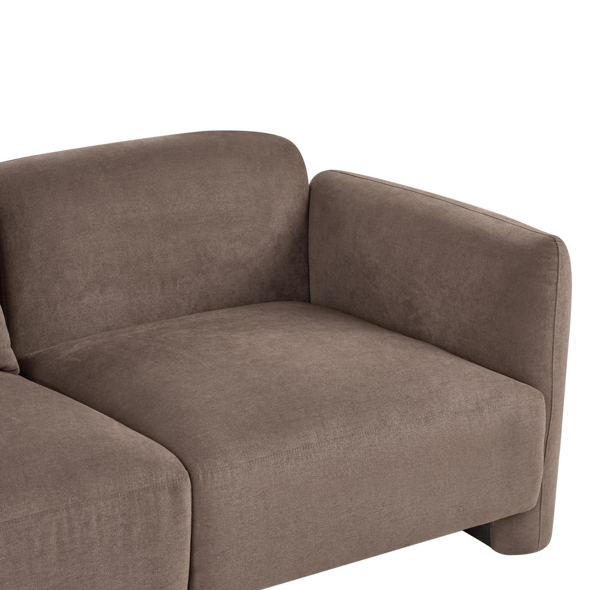 3-SITZER-SOFA Stoff Braun Ekenes - Braun, Textil (182/72/90cm) - Beliani
