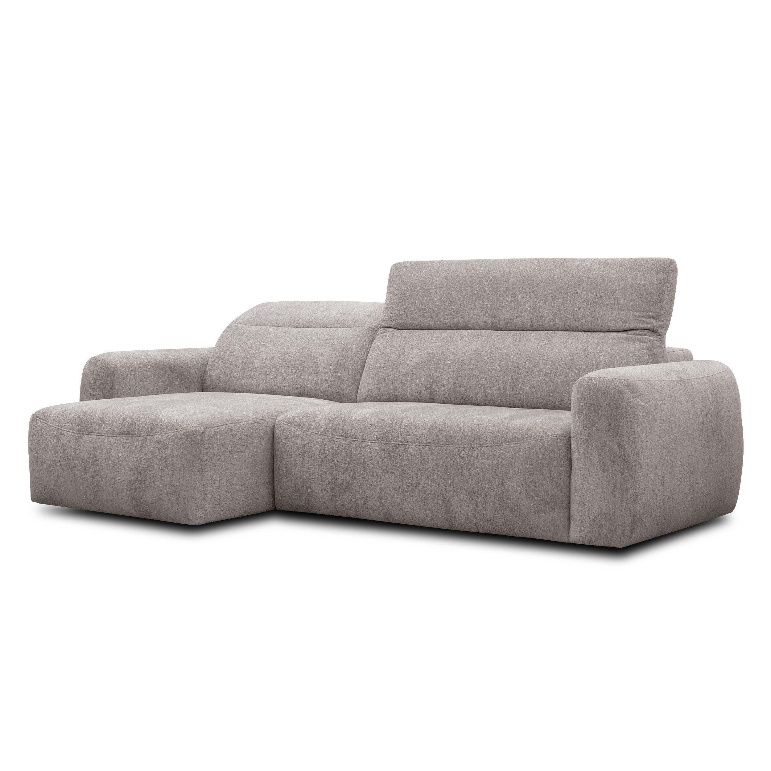 ECKSOFA NERO 4-Sitzer, dunkelbeige - Beige/Schwarz, Holz/Textil (272/81/159cm) - Wozimo
