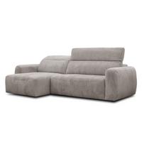 ECKSOFA NERO 4-Sitzer, dunkelbeige - Beige/Schwarz, Holz/Textil (272/81/159cm) - Wozimo