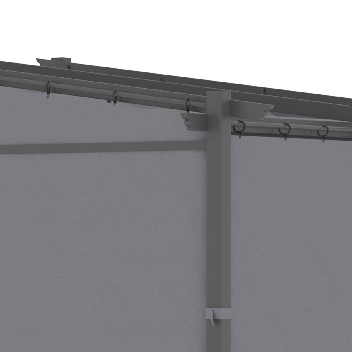 PERGOLA Stahl Alu Polyester Dunkelgrau - Dunkelgrau, Metall (295/230/297cm) - Outsunny