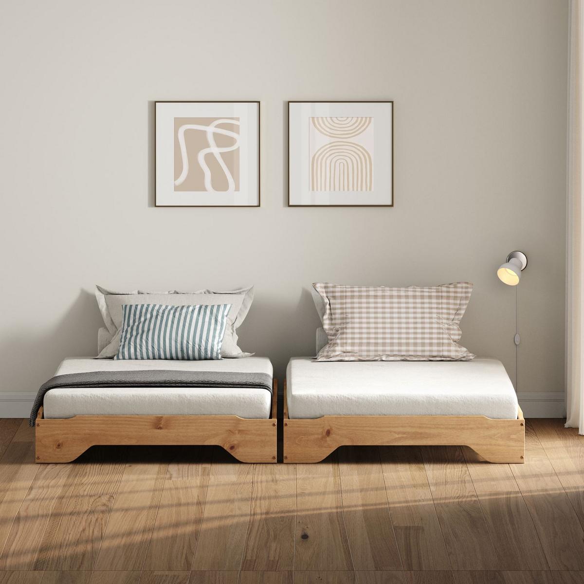 STAPELBETT RONNY 90x200 cm Eiche - Eichefarben, Holz (90/200cm) - IDIMEX