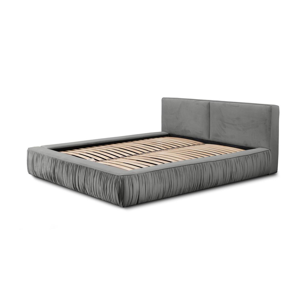 POLSTERBETT Lexie In Riviera Komplett - Grau, Holzwerkstoff/Textil (160/200cm) - Fun Möbel