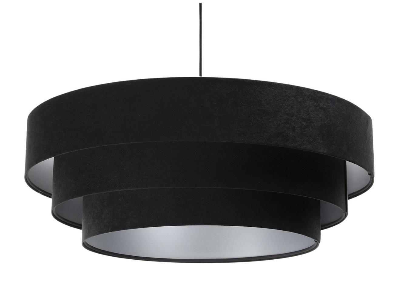 HÄNGELEUCHTE Schwarz 60/20 cm - Silberfarben, Kunststoff (60/1.5/20cm) - ONZENO