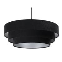HÄNGELEUCHTE Schwarz 60/20 cm - Silberfarben, Kunststoff (60/1.5/20cm) - ONZENO