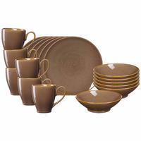 FRÜHSTÜCKS-SET Sahara Dunkelbraun 18-tlg. - Braun, Keramik (2/2/2cm) - Ritzenhoff Breker