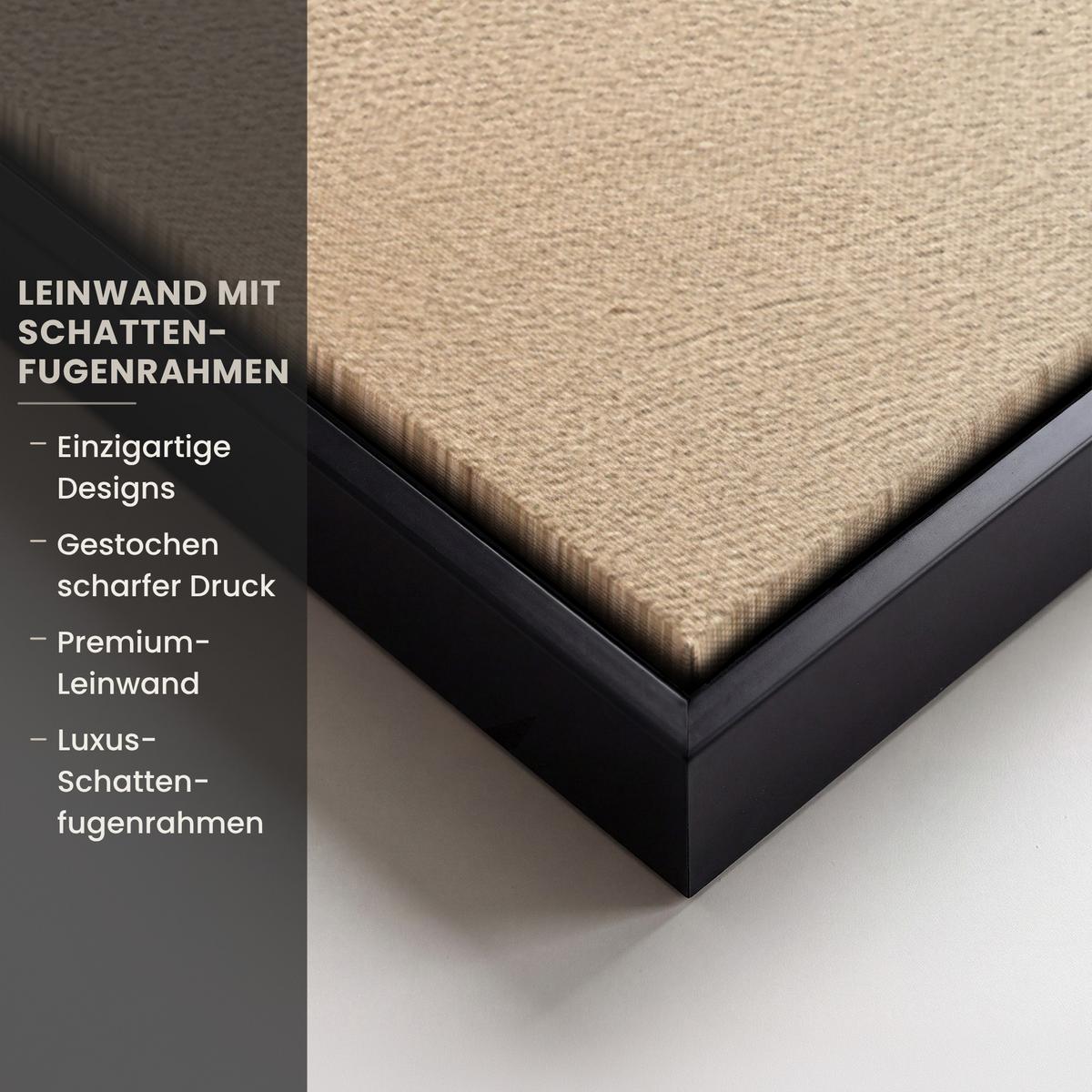 LEINWAND Bilder mit Rahmen - Beige - Natur - Abstrakt - Modern - 60x90 - Beige, Textil (60/90cm) - MuchoWow