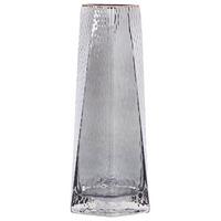 BLUMENVASE Glas grau Lilaia - Grau, Glas (27cm) - Beliani