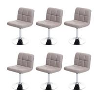 ESSZIMMERSTUHL Hellgrau 6er-Set - Taupe/Hellgrau, Textil (43/76/44cm) - MCW