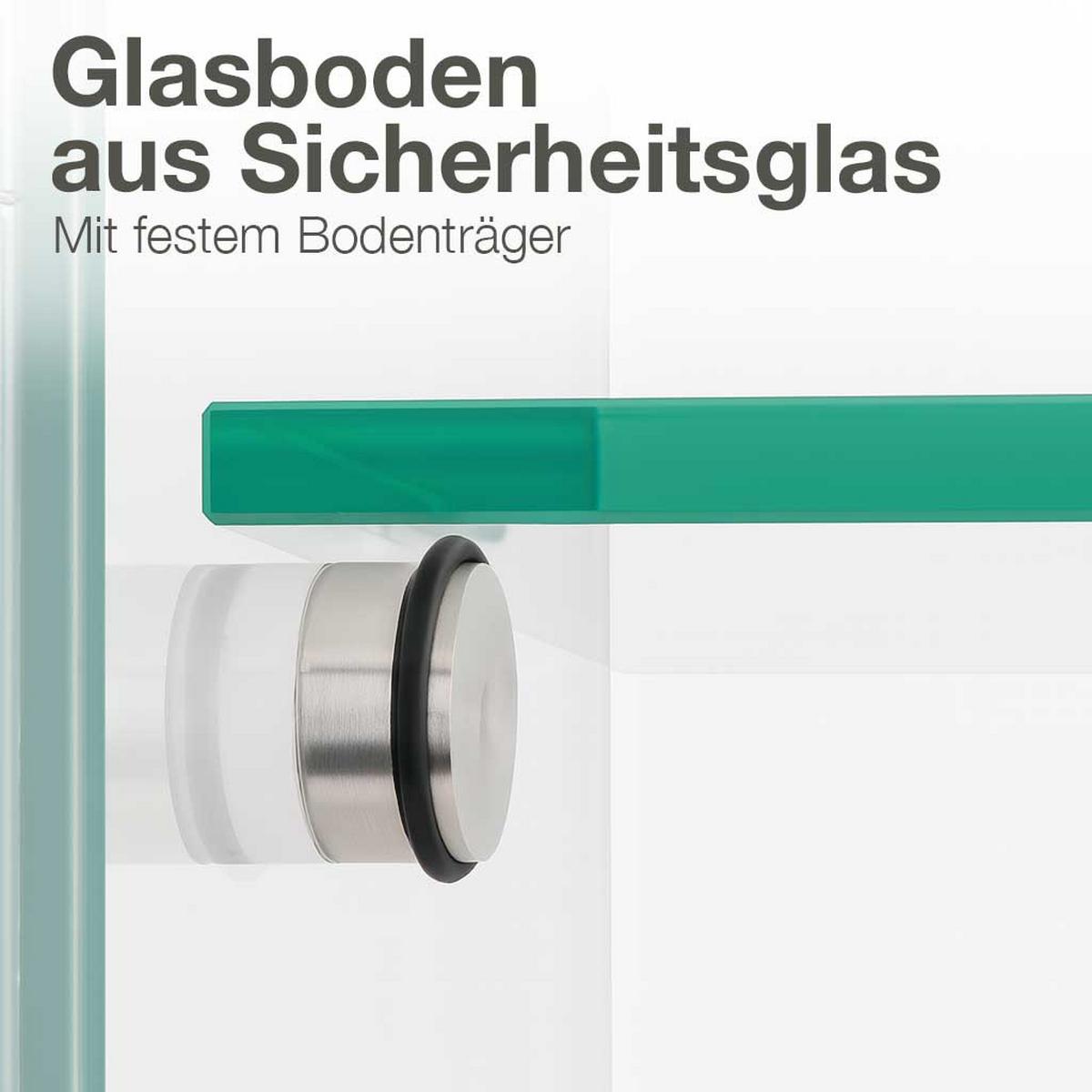 KUNSTVITRINE 36/100/47 cm mit Schiebetür, Schloss & Einlegeboden - Transparent, Glas (125/47/36cm) - K-Möbel