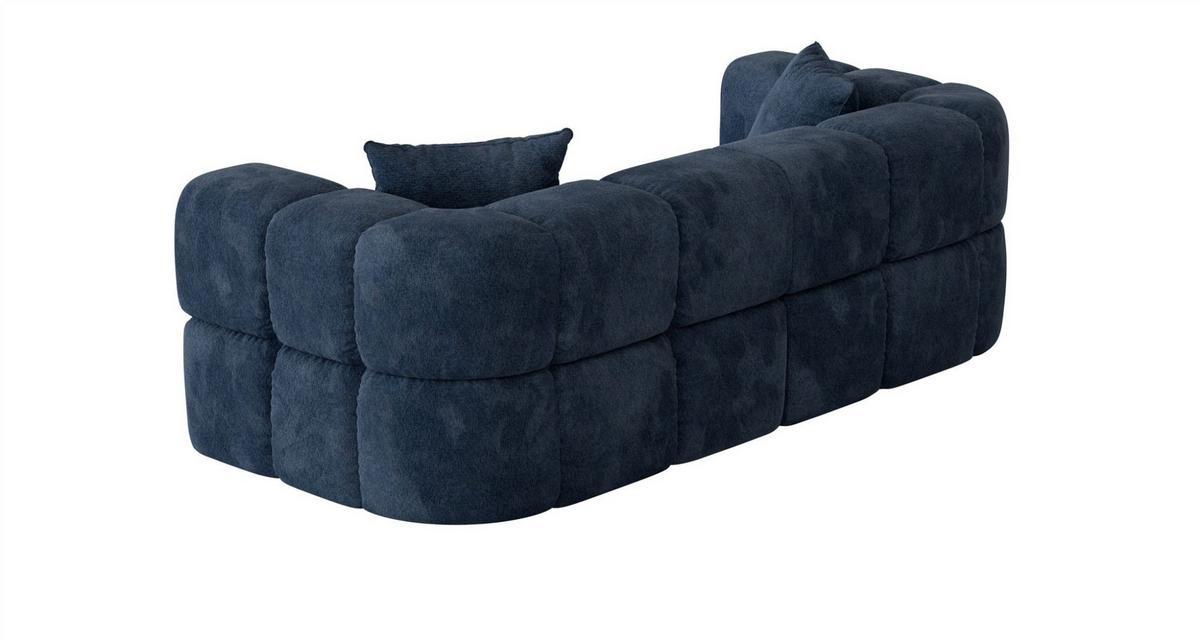 SOFA 3-sitzer Vega - Blau, Holzwerkstoff/Textil (250/77/103cm) - Fun Möbel