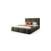 POLSTERBETT ELENA 160x200 cm Olivgrün (Anthology 12), 34 Holzlatten, Kopfteil 108 cm - Grün, Textil (160/200cm) - Lookway
