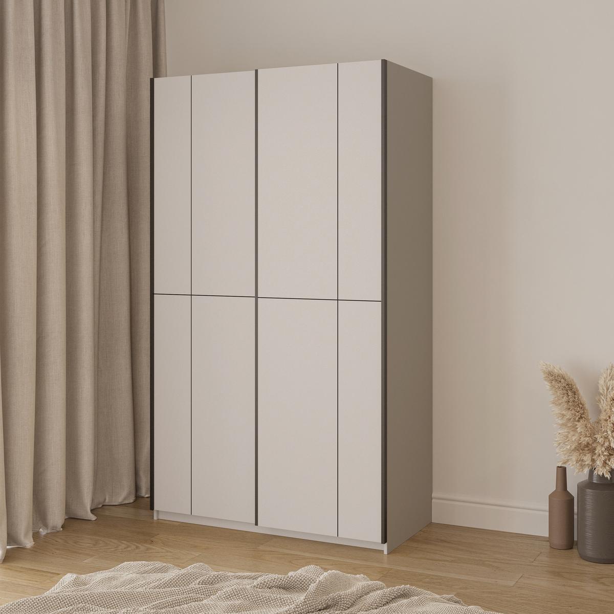 SCHWEBETÜRENSCHRANK LUBERO 120/210/60 cm 3-türig Kaschmir - Kaschmir, Holzwerkstoff (120/210/60cm) - MASSENO