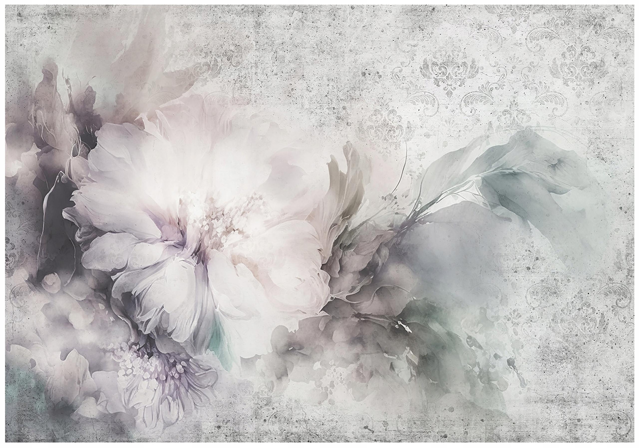 FOTOTAPETE Blumen Abstrakt Grau 368x254 cm - Multicolor, Papier (368/254cm) - Wallarena