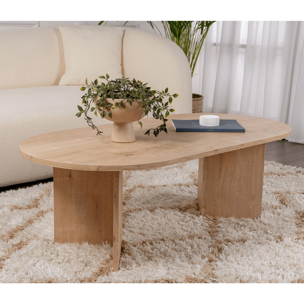 COUCHTISCH - iris 119/60/39,8 cm - Eichefarben, Holzwerkstoff (65/60/39.8cm) - Calicosy