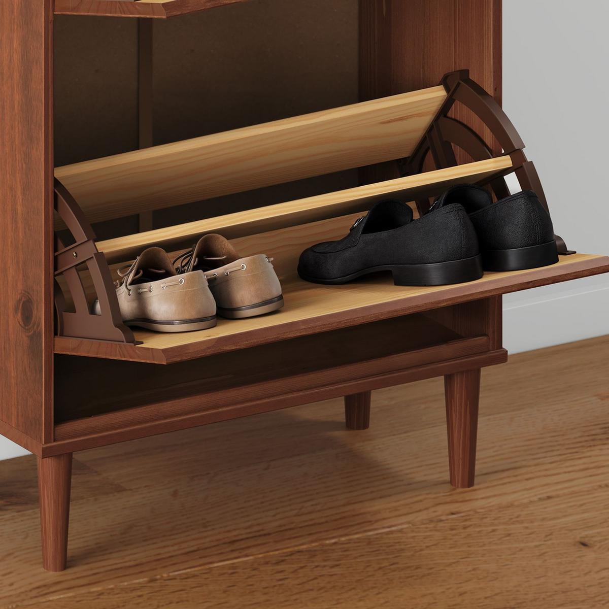 SCHUHKIPPER MIKKA Kastanie - Kastanienfarben, Holz (59/96/25cm) - IDIMEX
