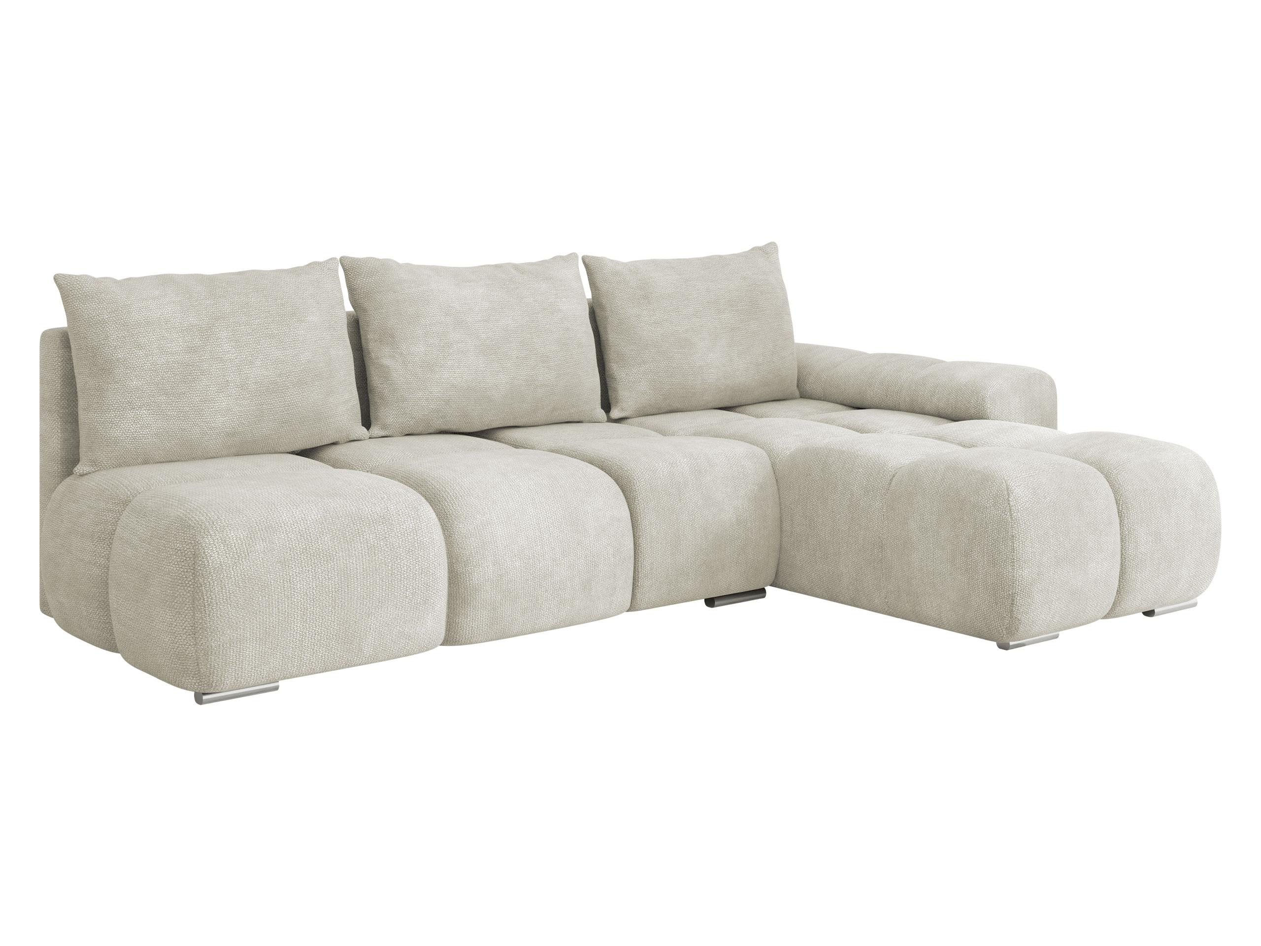 ECKSOFA Bestii, Seite: Rechts - Sandfarben/Schwarz, Holz/Kunststoff (270/183cm) - MIRJAN24