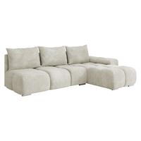 ECKSOFA Bestii, Seite: Rechts - Sandfarben/Schwarz, Holz/Kunststoff (270/183cm) - MIRJAN24