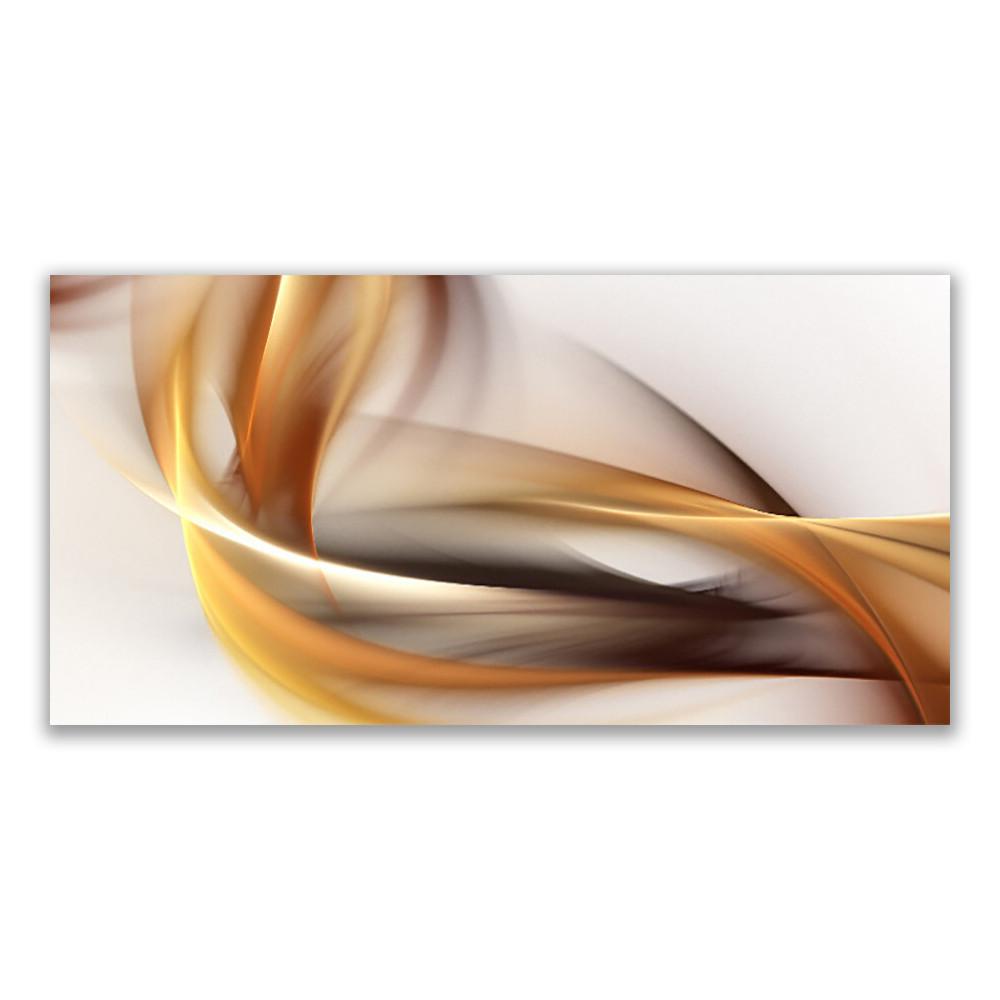 LEINWANDBILD 140x70 cm Jansa-Abstraktion - Schwarz/Orange, Textil (140/4cm) - TULUP