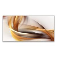 LEINWANDBILD 140x70 cm Jansa-Abstraktion - Schwarz/Orange, Textil (140/4cm) - TULUP