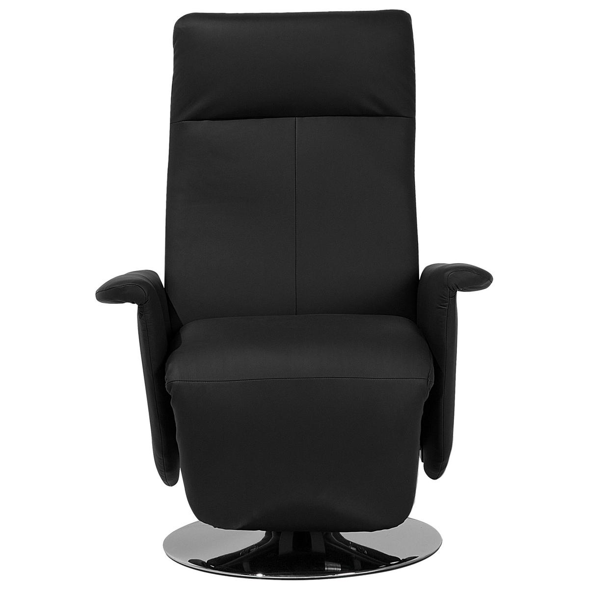 RELAXSESSEL Kunstleder Schwarz elektrisch verstellbar Prime - Schwarz, Textil/Metall (82/113/80cm) - Beliani