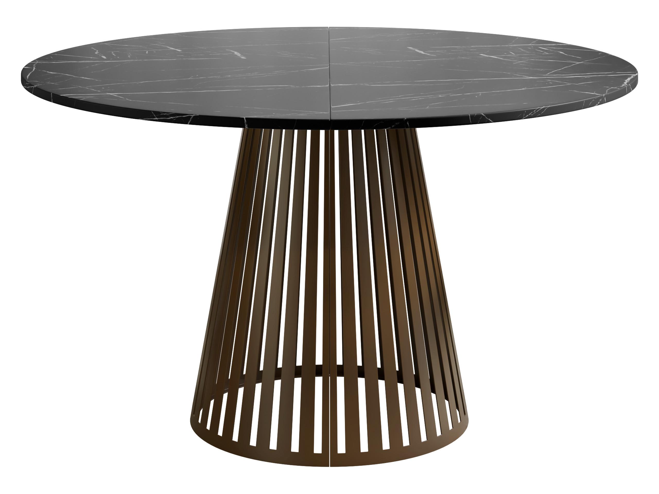 ESSTISCH ausziehbar Cone Braun 100 - Schwarz/Braun, Holzwerkstoff/Metall (100/100/76cm) - MIRJAN24