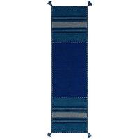 LÄUFER NATUR TEPPICH KELIM NAVARRO - Blau, Textil (70/140cm) - Pergamon