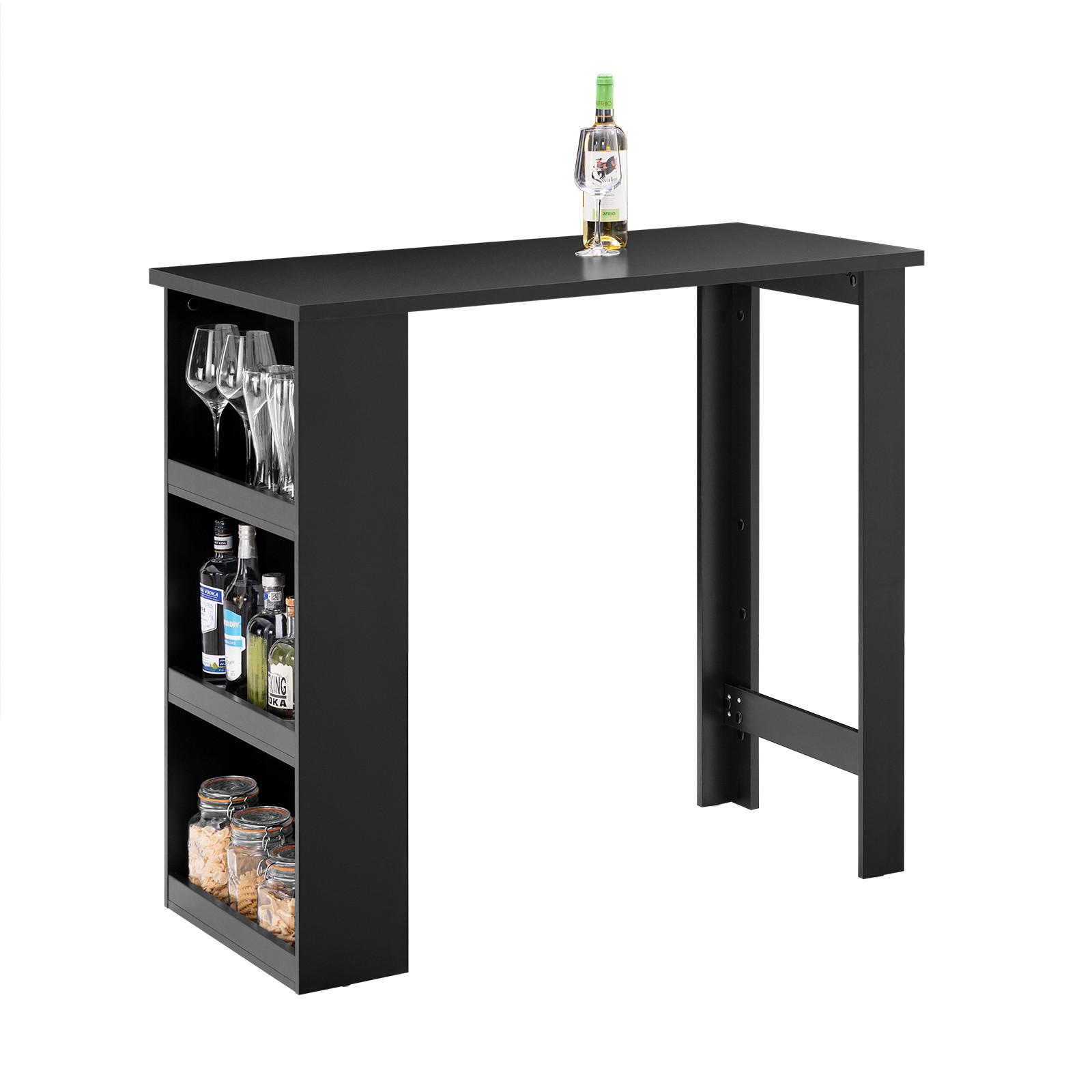 BARTISCH Schwarz - Schwarz, Holzwerkstoff (57/112/106cm) - SoBuy