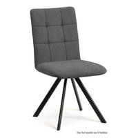 ESSZIMMERSTUHL (8er-Set) Dayla 47x91x60 Schwarz/Grau - Schwarz/Grau, Kunststoff (60/91/47cm) - 58aufmkessel
