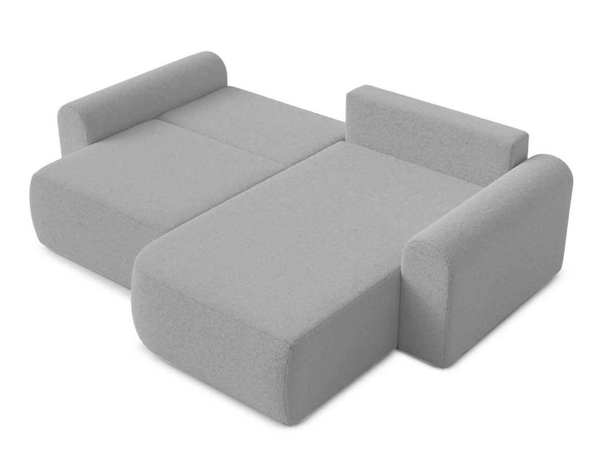 ECKSOFA L Form Otterton Hellgrau 250/180/95 cm Rechts mit Schlaffunktion - Hellgrau/Schwarz, Kunststoff/Textil (250/180cm) - AX Living
