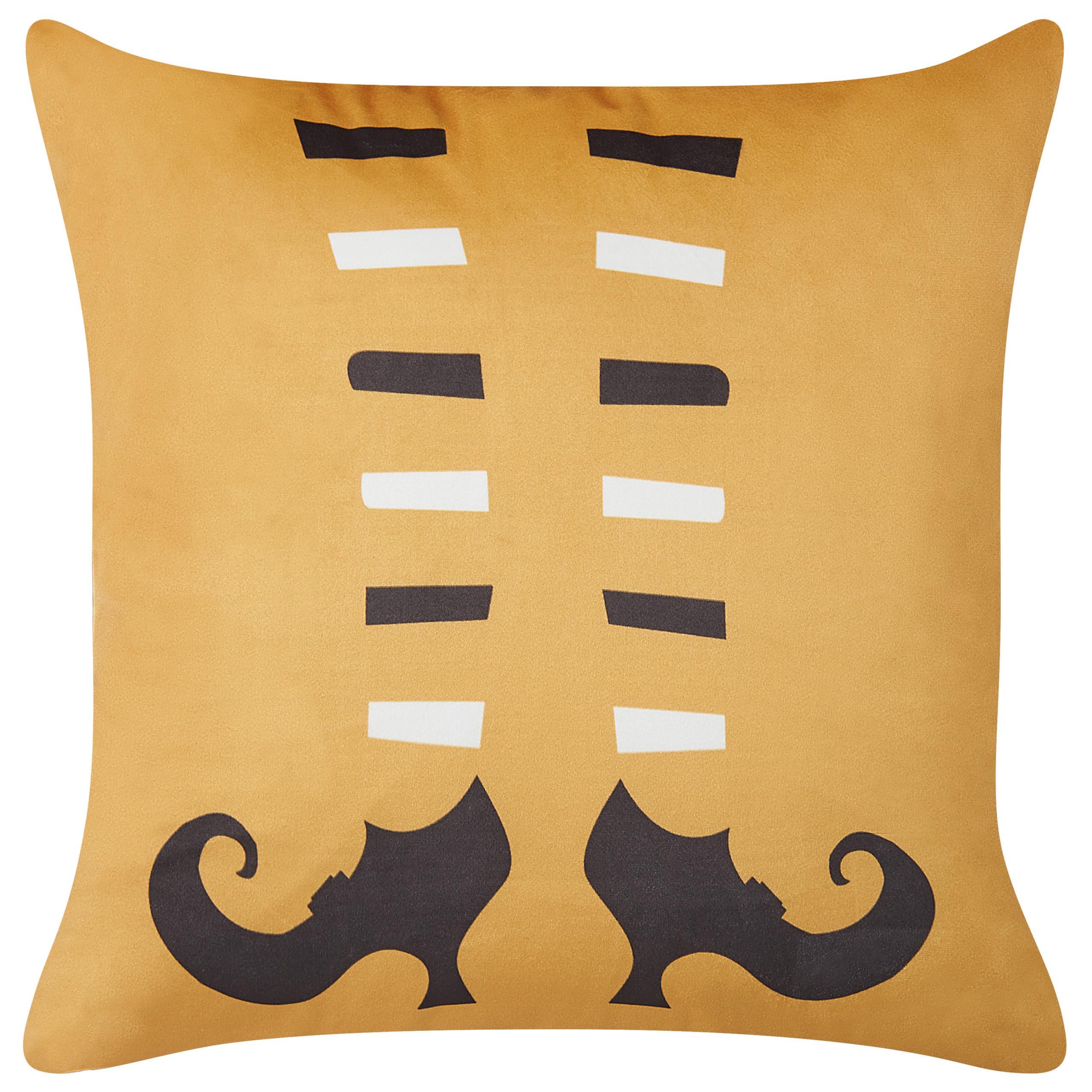 DEKOKISSEN Orange 45/45 cm Covasna - Orange, Textil (45/45cm) - Beliani
