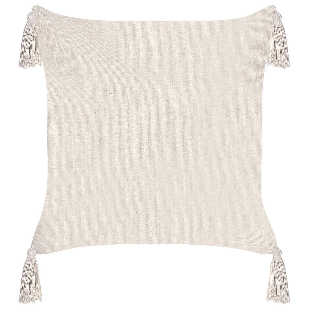 DEKOKISSEN 2er-Set Taupe 42/42 cm Hakone - Graubraun, Textil (42/42cm) - Beliani