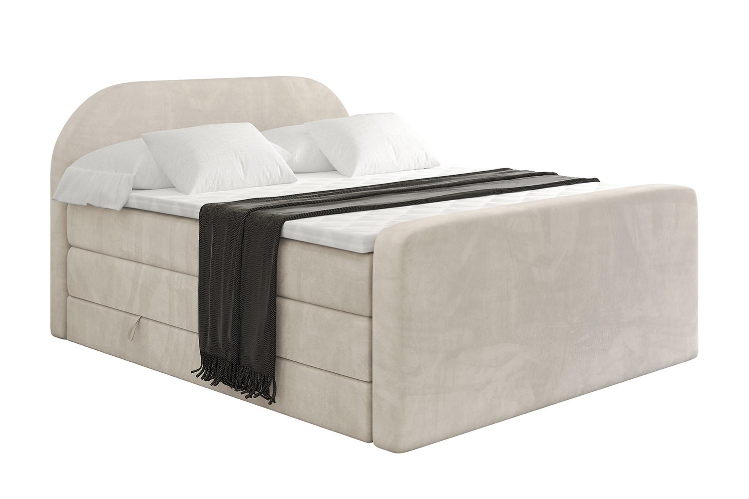 BOXSPRINGBETT mit Matratze und Lattenrost - NOX-Z KING-120x200 - Beige Casablanca - Beige, Holzwerkstoff (120/200cm) - ALTDECOR