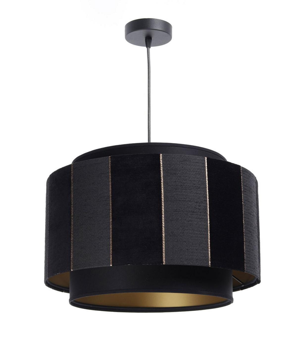 HÄNGELEUCHTE Gold 40/27 cm - Schwarz, Kunststoff (40/1/27cm) - ONZENO