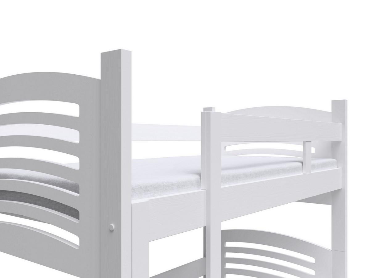 ETAGENBETT OHANA mit Bettkasten 75x180 cm Weiß - Weiß, Holz (75/180cm) - MASSENO