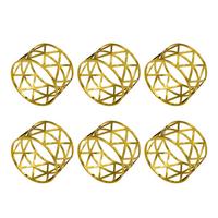 SERVIETTENRINGE Serviettenhalter (6er-Set) - Goldfarben, Metall (4.5/3/4.5cm) - Intirilife