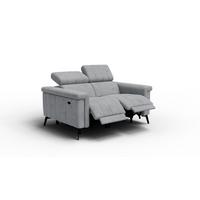 RELAXSOFA NORDEL 2-Sitzer, grau - Schwarz/Grau, Holz/Textil (150/80/105cm) - Wozimo