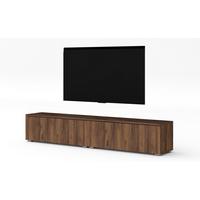 LOWBOARD Loriano 2x100 Nussbaum Warmia 200/36,5/32 cm – Hängend und Stehend - Nussbaumfarben, Holzwerkstoff/Kunststoff (200/36.5/32cm) - AX Living