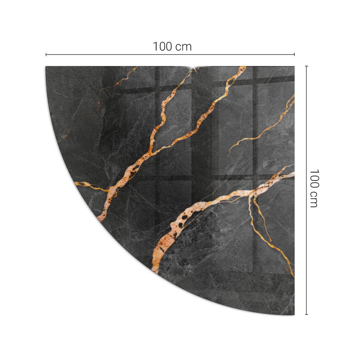 GLASPLATTE für Kamin 100x100 cm - Schwarz, Glas (100/100/0.4cm) - TULUP