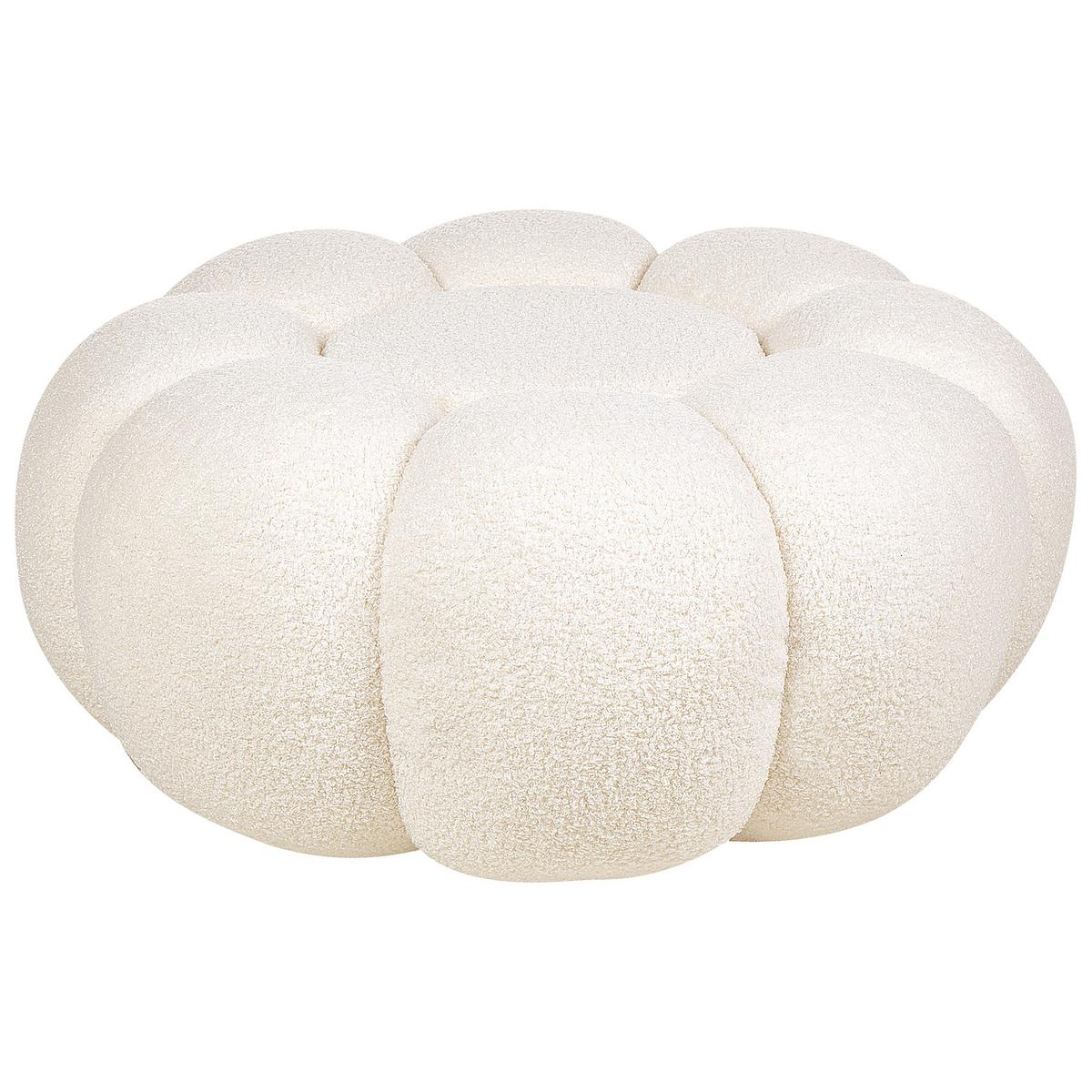 POUF Weiß Beaufort - Creme, Textil (60/27/60cm) - Beliani