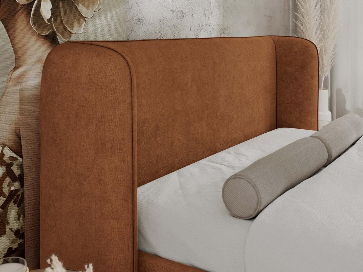 POLSTERBETT EMORA CLASSIC DUO 180/200 - Orange Strukture - Pocket-Matratze - Orange, Textil (180/200cm) - MKS