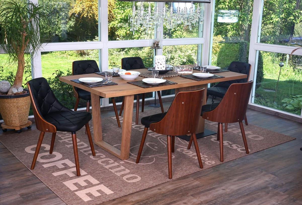 ESSZIMMERSTUHL Schwarz 6er-Set - Schwarz, Textil (50/82/53cm) - MCW