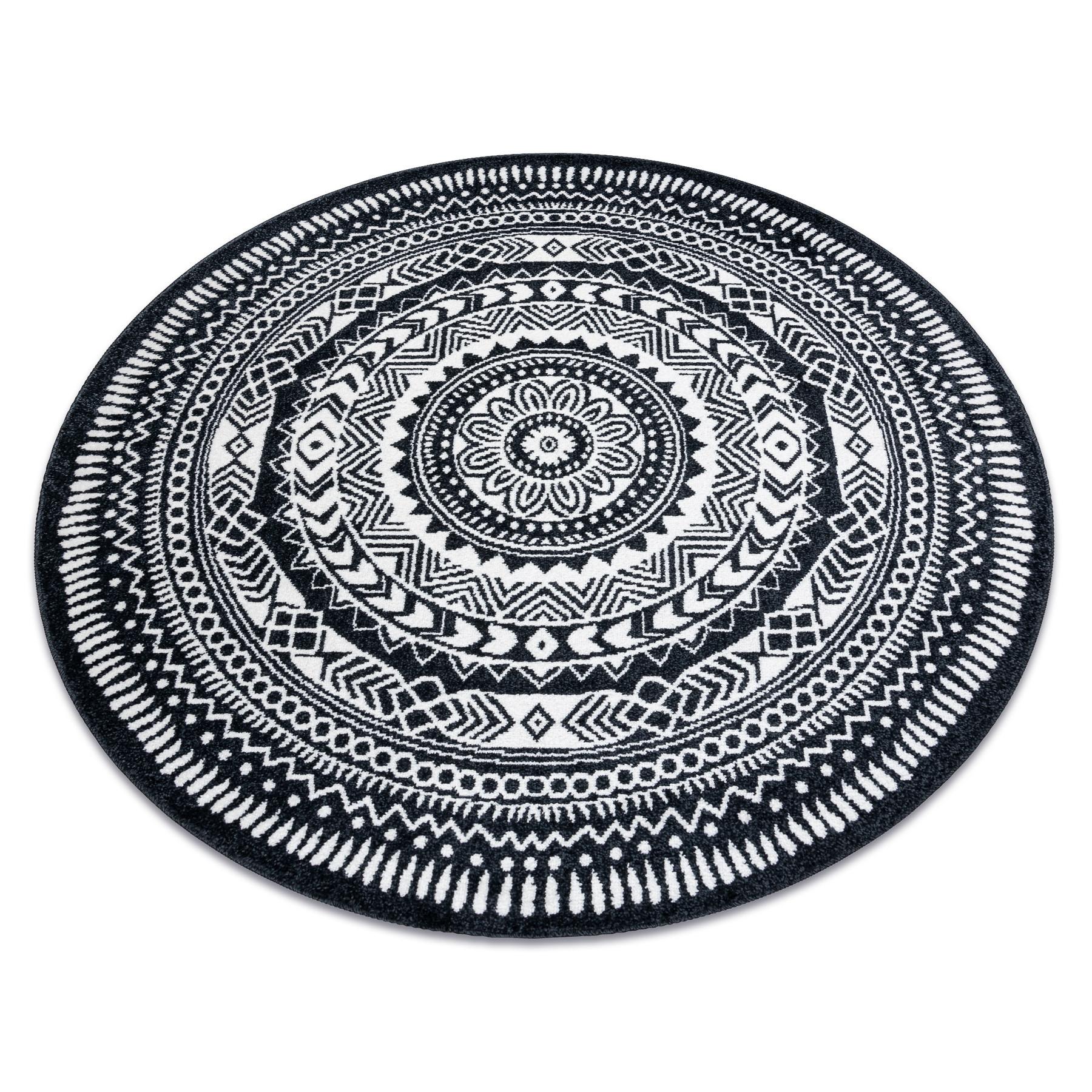 TEPPICH Fun 100 cm - Schwarz, Textil (100/100cm) - rugsX