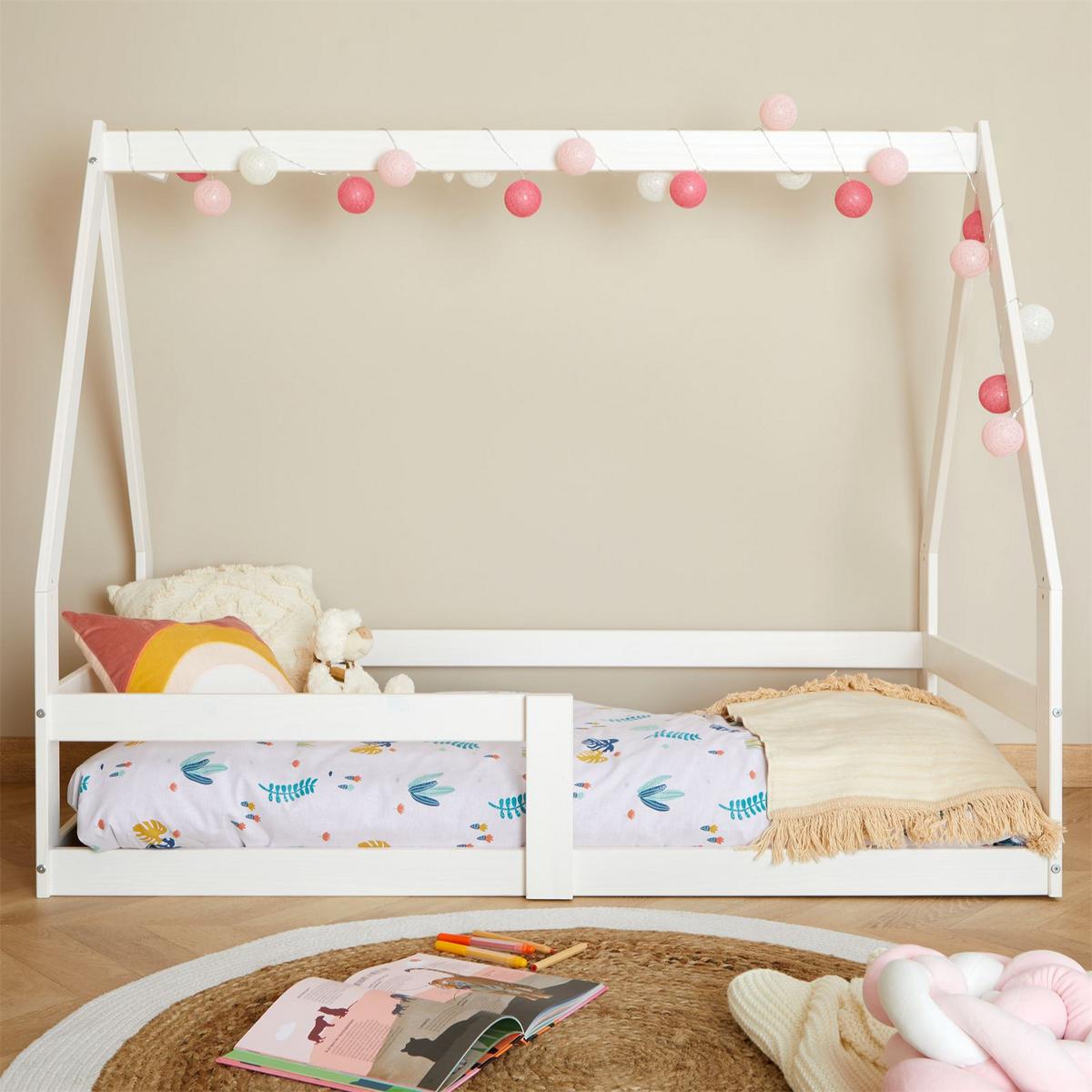 HAUSBETT LUSIA 80x160 cm weiß - Weiß, Holz (85/125/164cm) - IDIMEX