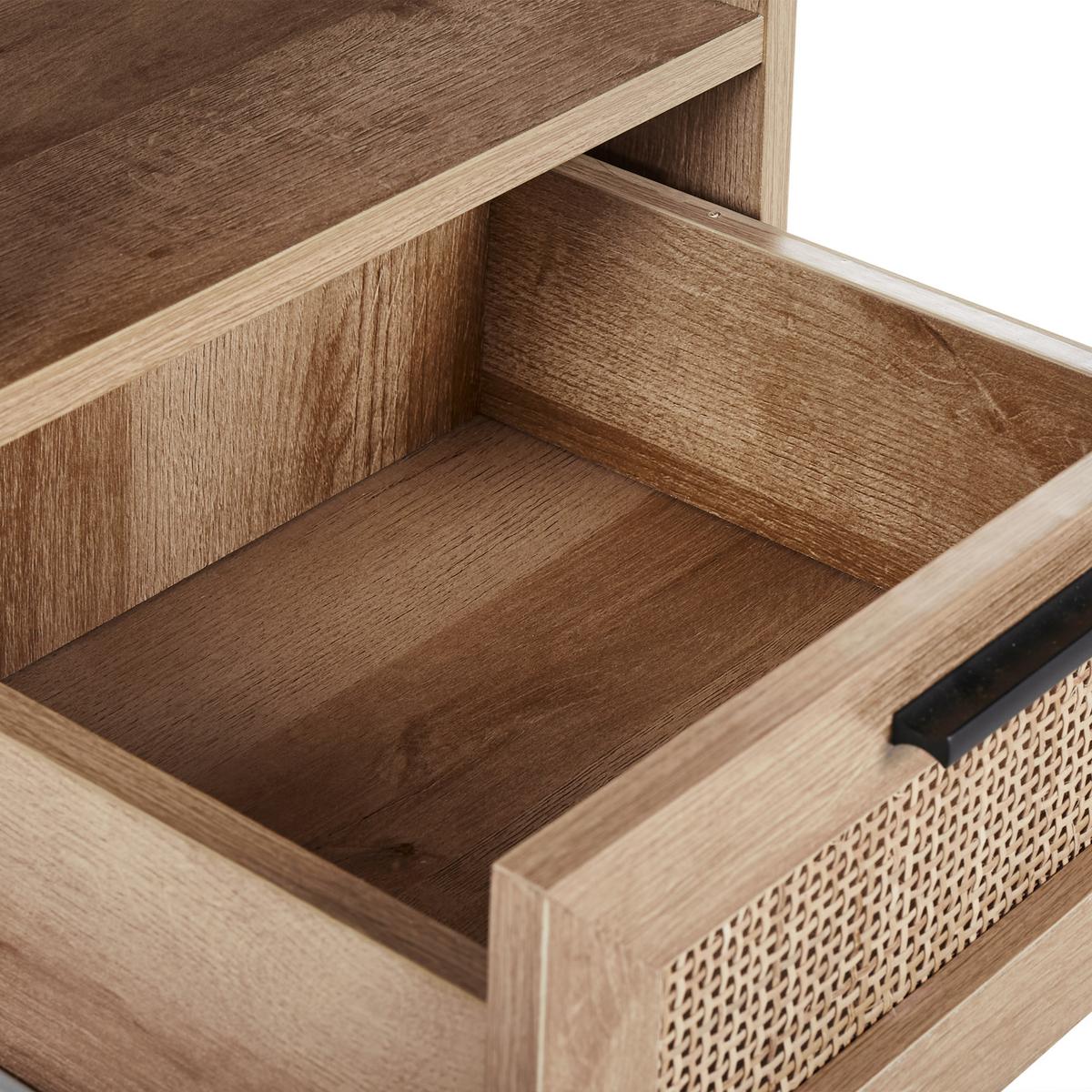 BAD-WANDSCHRANK 40 cm Hellbraun Rosell - Naturfarben/Braun, Holzwerkstoff (40/165/36cm) - Beliani