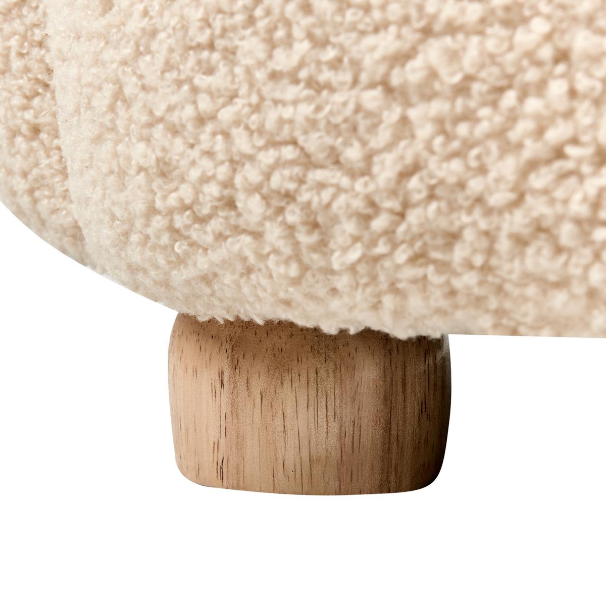 KINDERSESSEL Katze Bouclé Beige Zoar - Beige, Textil (55/59/54cm) - Beliani