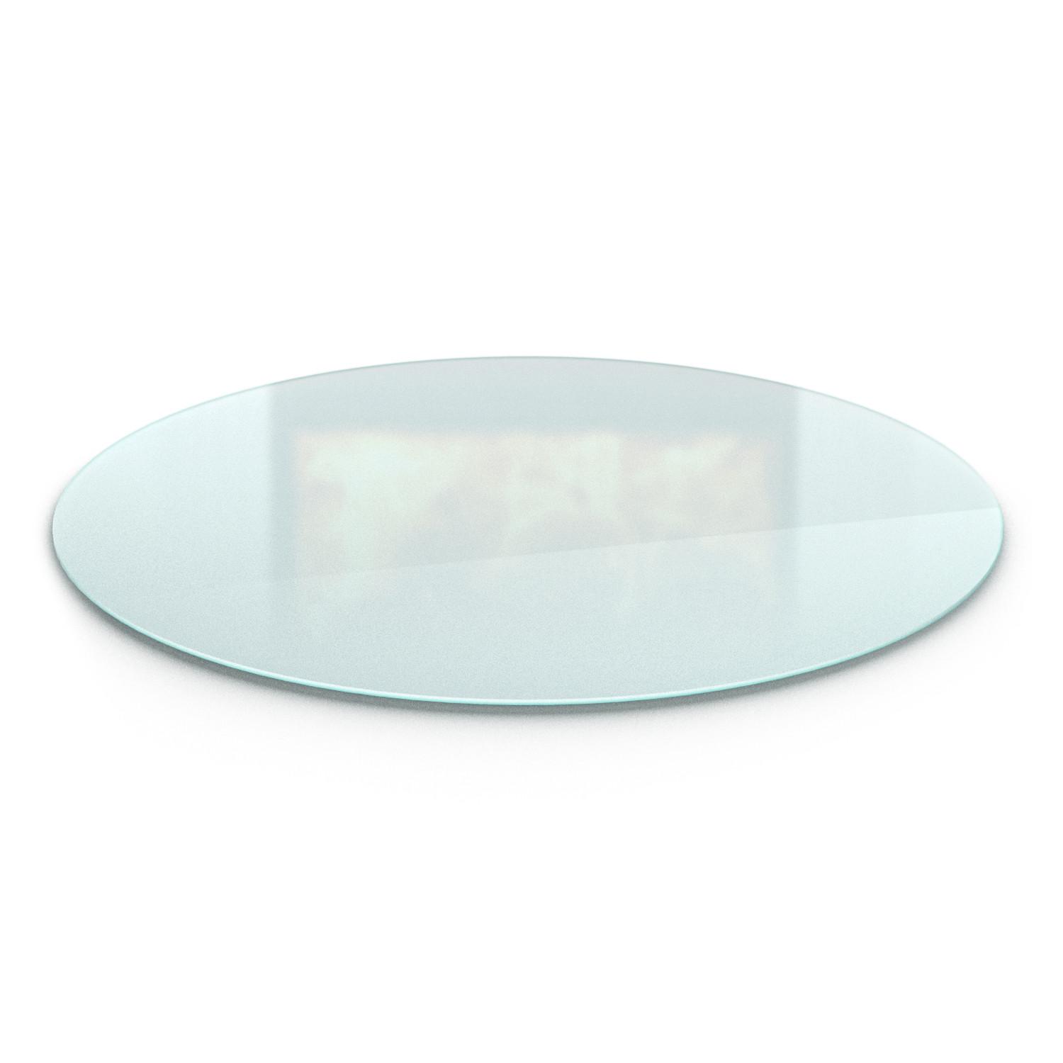 GLASBODENPLATTE für Kaminofen Ø70 cm – Milchglas Optik - Transparent, Glas (70/80/0.4cm) - TULUP
