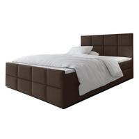 BOXBETT ALEYNA 160x200 cm mit Bettkasten und Matratze - Braun + TOPPER - Schwarz/Braun, Holz/Holzwerkstoff (160/200cm) - AX Living