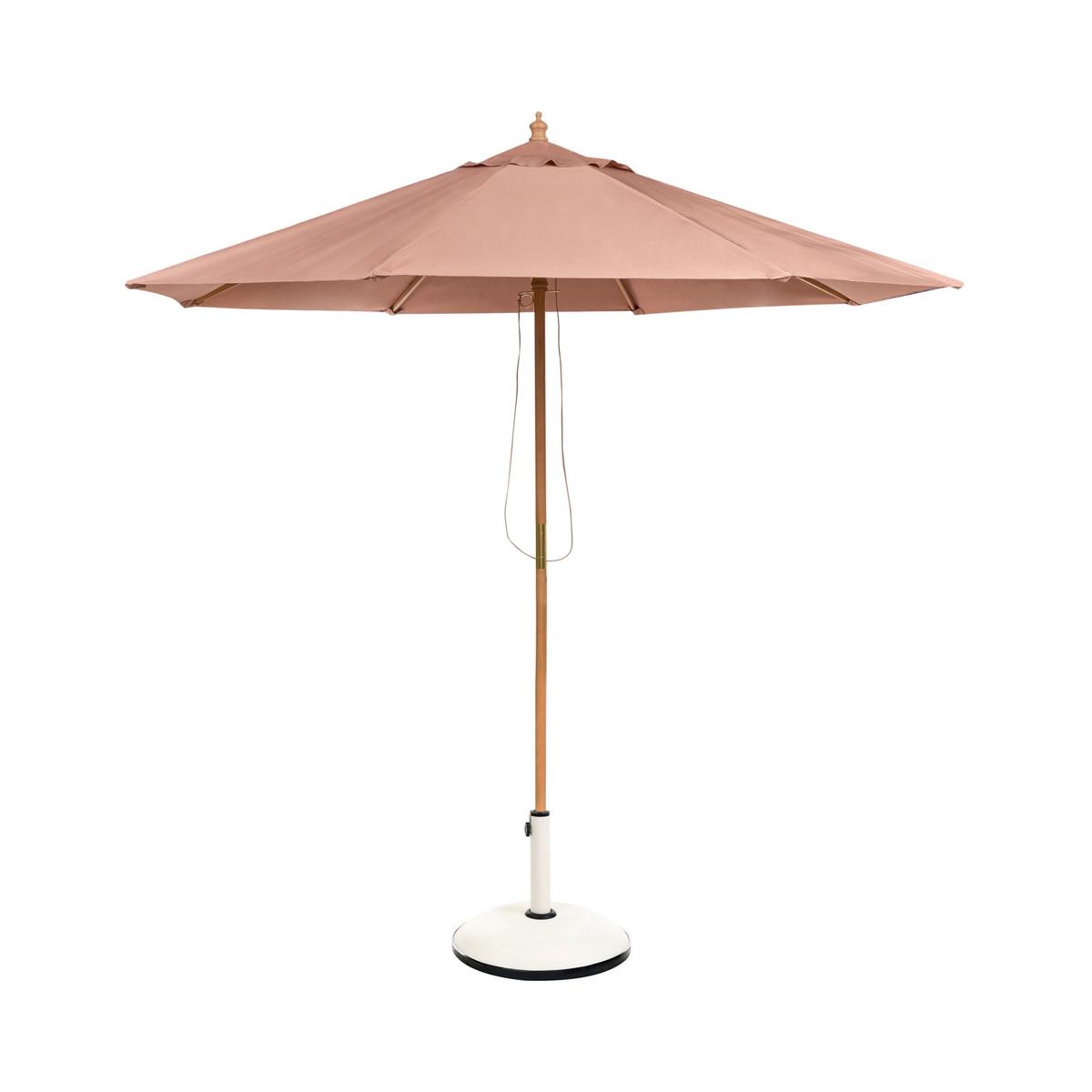 MARKTSCHIRM 270 cm Braun Toscana - Hellbraun/Braun, Holz (270/270cm) - Beliani